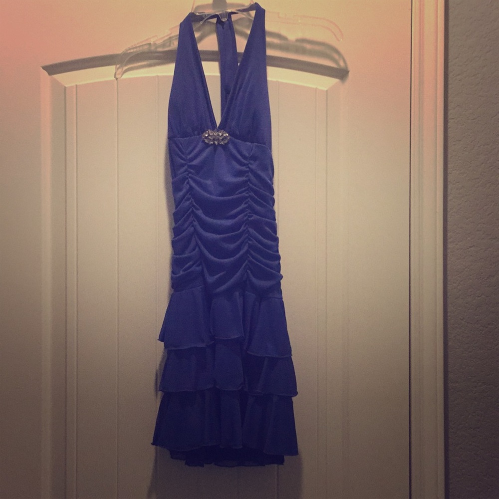 Blue mini dress